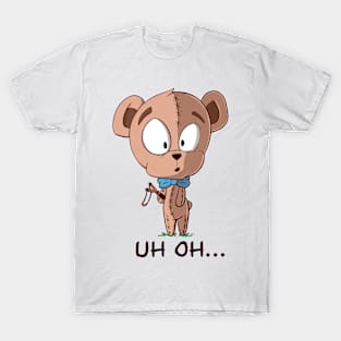 Funny Cute Bear With Sling Shot T-Shirt